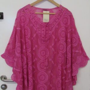 SALE SALE SALE New Ladies Cerise Pink Lacy Kaftan One Size fits sizes 18 20 22 24 NON RETURNABLE