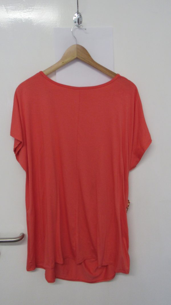 New Ladies Coral Wrap Around Look with Heart Top One Size fits sizes 16 18 20 22 - Image 4