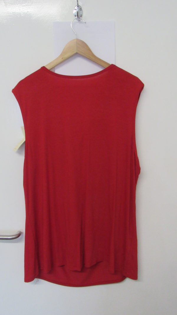 New Ladies Red Cowl Neck Top One Size fits sizes 16 18 20 22 - Image 4