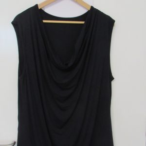 New Ladies Navy Blue Cowl Neck Top One Size fits sizes 16 18 20 22