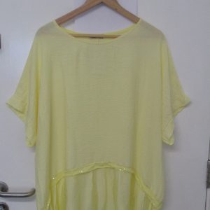 New Ladies Yellow Tunic Top One Size fits sizes 16 18 20 22