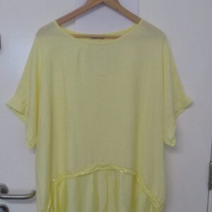 New Ladies Yellow Tunic Top One Size fits sizes 16 18 20 22