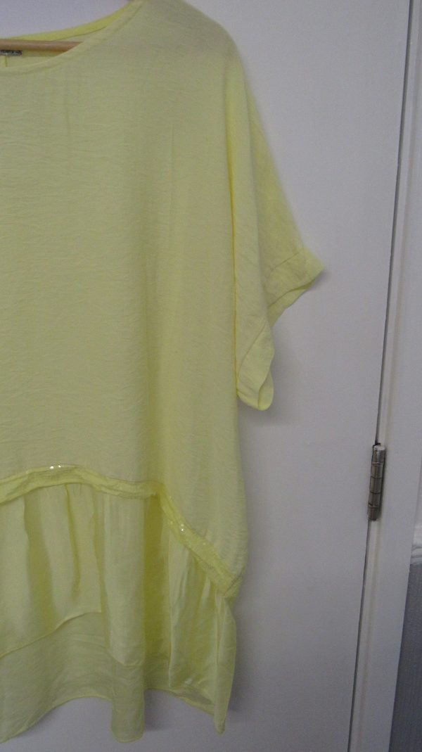New Ladies Yellow Tunic Top One Size fits sizes 16 18 20 22 - Image 4