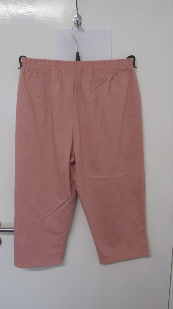 Cherry Berry Pale Pink 3/4 length stretchy trousers Size T9 UK 24 - Image 5