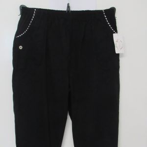 Cherry Berry Black Stripe 3/4 Length Trousers Size T6 UK 18