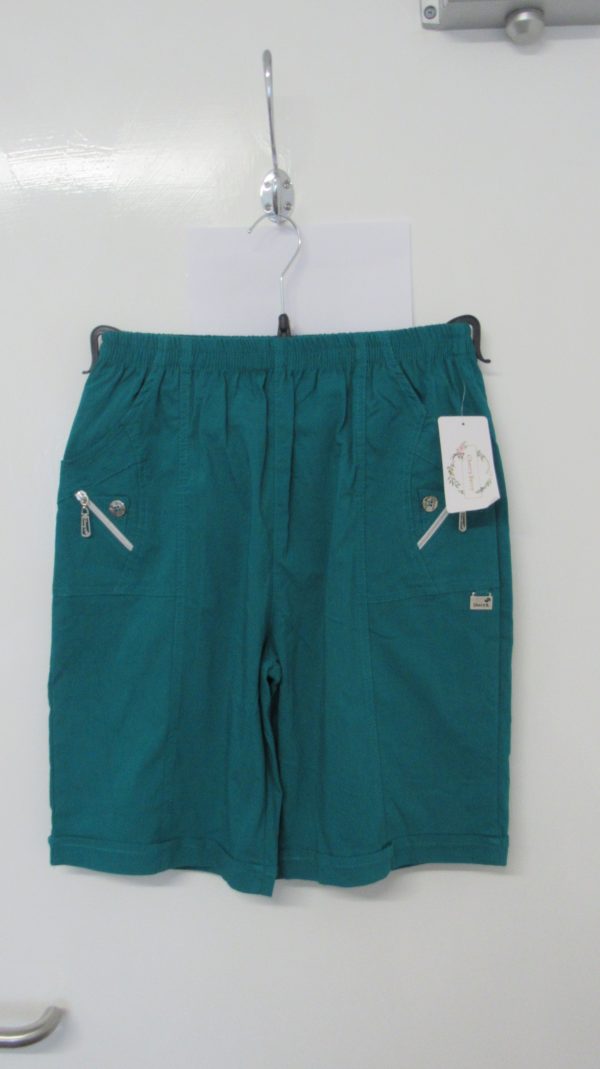 Cherry Berry Teal Stretchy Shorts Size T3 UK 12