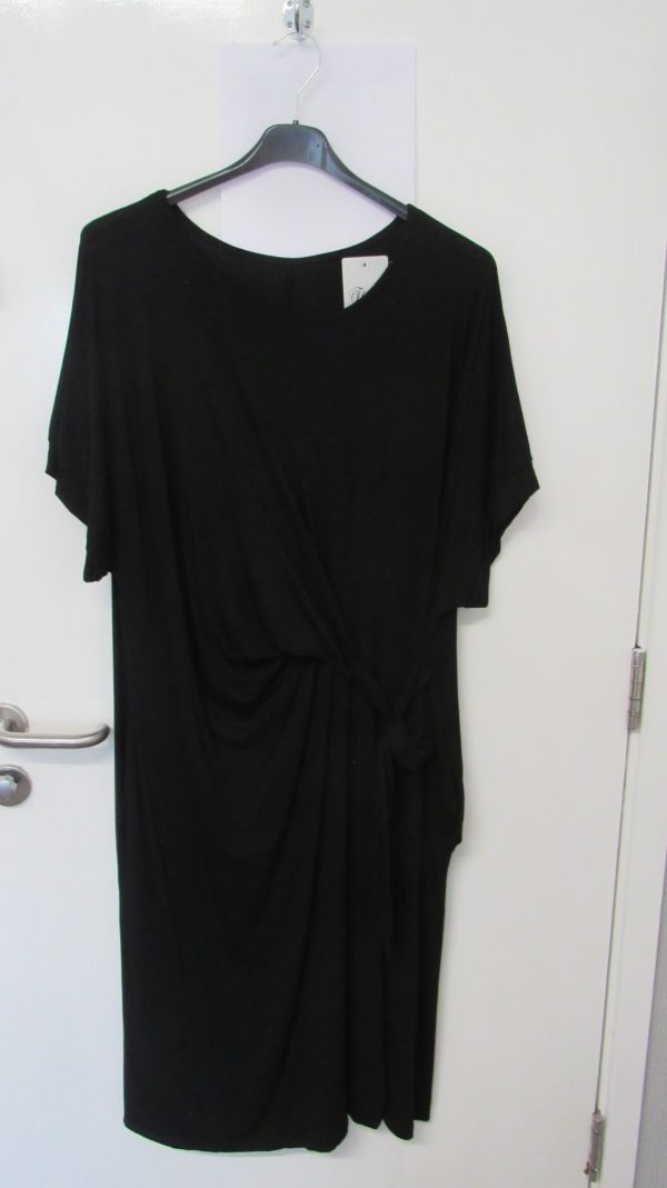 New Ladies Black Wrap Around Detail Dress One Size fits sizes 16 18 20 22