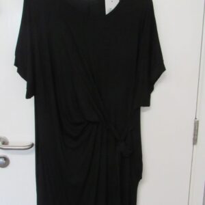 New Ladies Black Wrap Around Detail Dress One Size fits sizes 16 18 20 22
