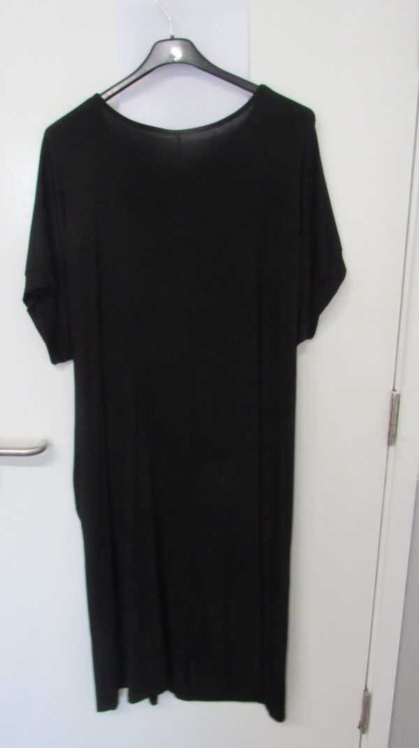 New Ladies Black Wrap Around Detail Dress One Size fits sizes 16 18 20 22 - Image 4