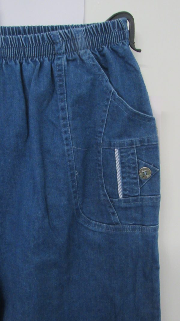 Cherry Berry Denim 3/4 Length Trousers Size T5 UK 16 - Image 3