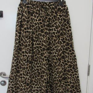 New Ladies Animal Print Elasticated Waist Wide Leg Trousers One Size fits sizes 18 20 22