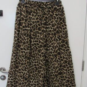 New Ladies Animal Print Elasticated Waist Wide Leg Trousers One Size fits sizes 18 20 22