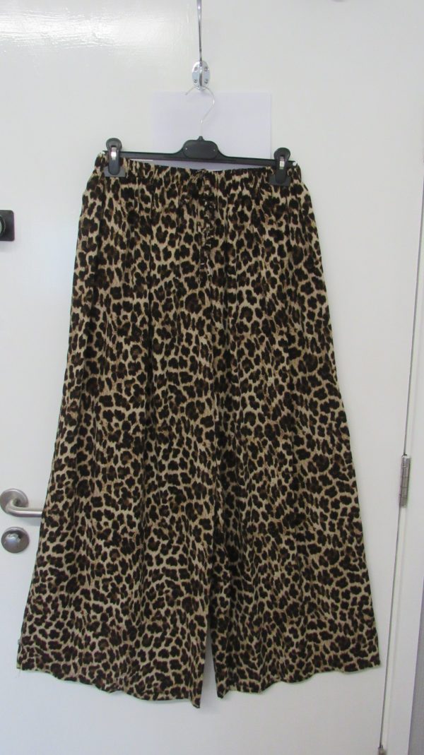 New Ladies Animal Print Elasticated Waist Wide Leg Trousers One Size fits sizes 18 20 22 - Image 2
