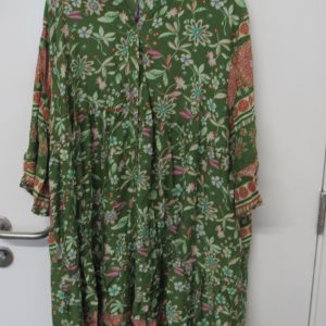 New Ladies Green Floral Midi Length Dress One Size fits sizes 18 20 22