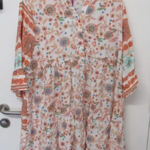 New Ladies White Floral Midi Length Dress One Size fits sizes 18 20 22