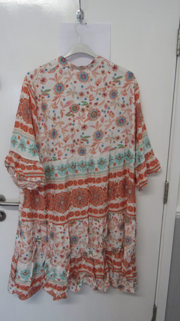 New Ladies White Floral Midi Length Dress One Size fits sizes 18 20 22 - Image 4