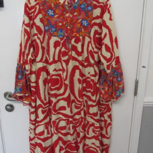 New Ladies Red Stripe Dress One Size fits sizes 18 20 22