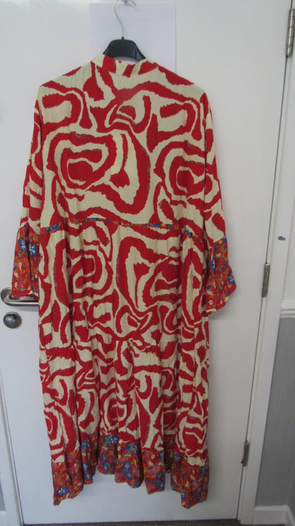 New Ladies Red Stripe Dress One Size fits sizes 18 20 22 - Image 6