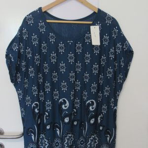 New Ladies Blue Floral T-shirt One Size fits sizes 16 18 20 22
