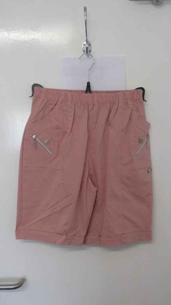 Cherry Berry Pale Pink Stretchy Shorts Size T5 UK 16