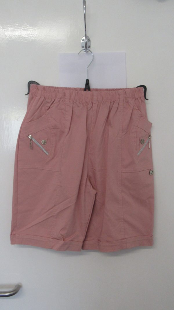 Cherry Berry Pale Pink Stretchy Shorts Size T5 UK 16 - Image 2