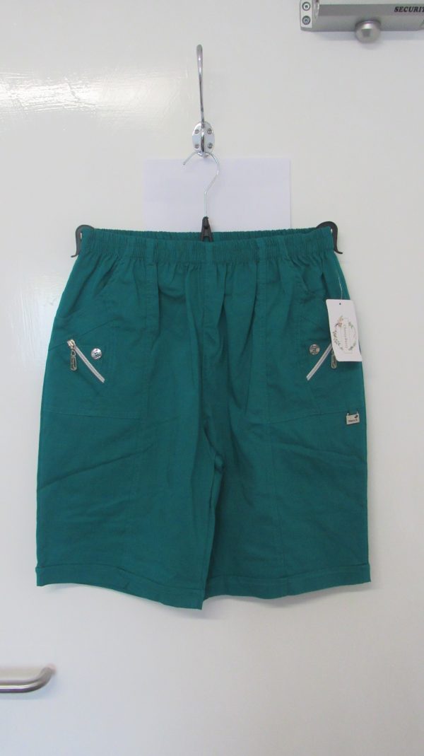 Cherry Berry Teal Stretchy Shorts Size T4 UK 14 - Image 2