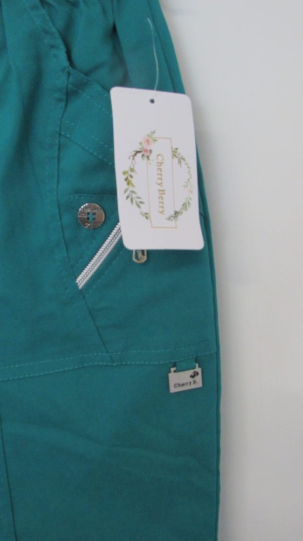 Cherry Berry Teal Stretchy Shorts Size T4 UK 14 - Image 3
