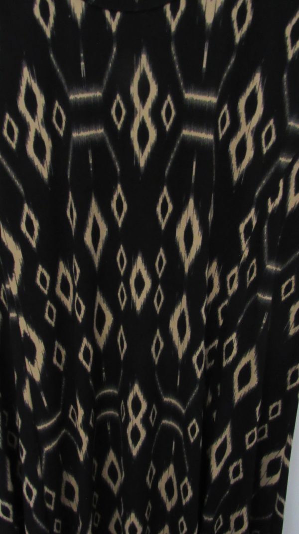 New Ladies Black Square Print Stretchy Dress One Size fits sizes 18 20 22 24 - Image 3