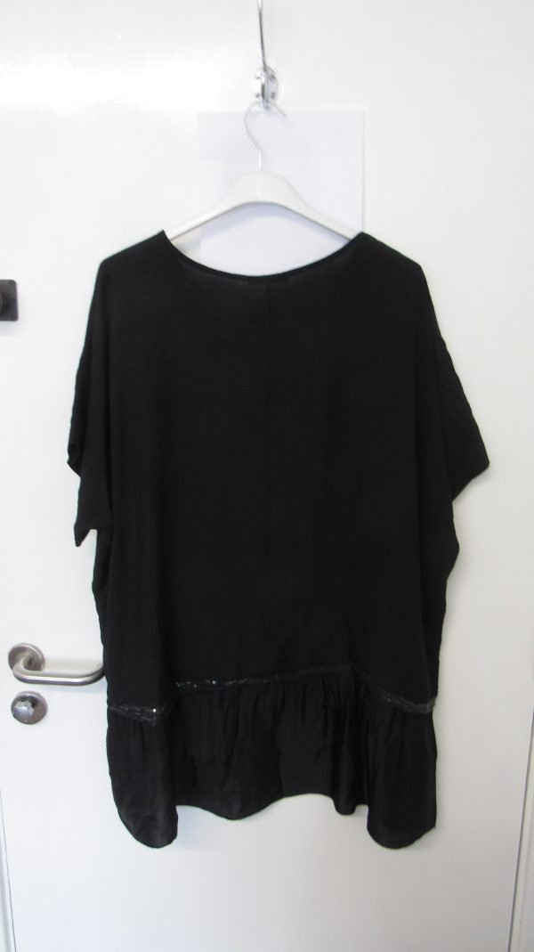 New Ladies Black Tunic Top One Size fits sizes 16 18 20 22 - Image 5
