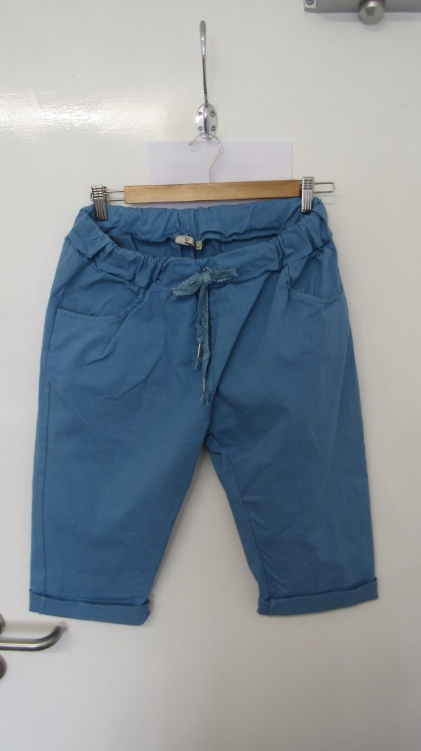 NEW Ladies Pale Blue Magic Shorts One Size Fits sizes 10 12 14 16 Size 1