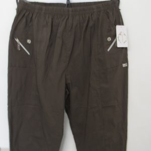 Cherry Berry Mocha 3/4 length stretchy trousers Size T9 UK 24