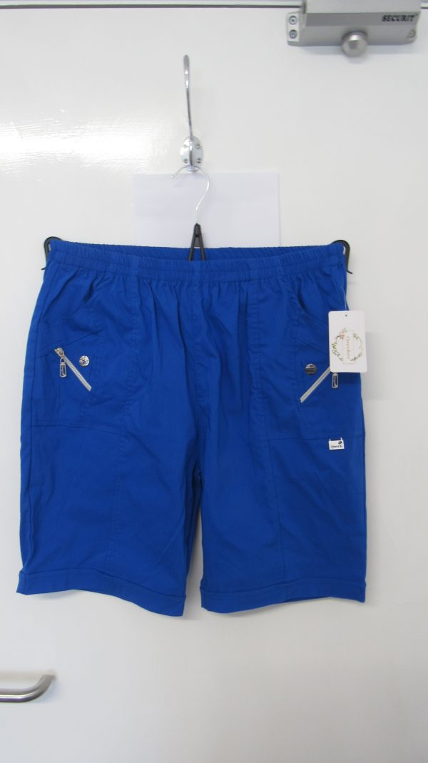Cherry Berry Royal Blue Stretchy Shorts Size T7 UK 20
