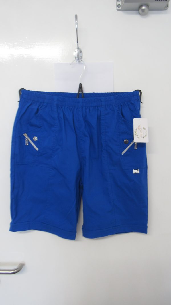 Cherry Berry Royal Blue Stretchy Shorts Size T7 UK 20 - Image 2