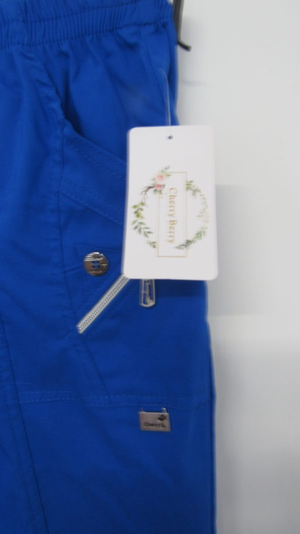 Cherry Berry Royal Blue Stretchy Shorts Size T7 UK 20 - Image 4