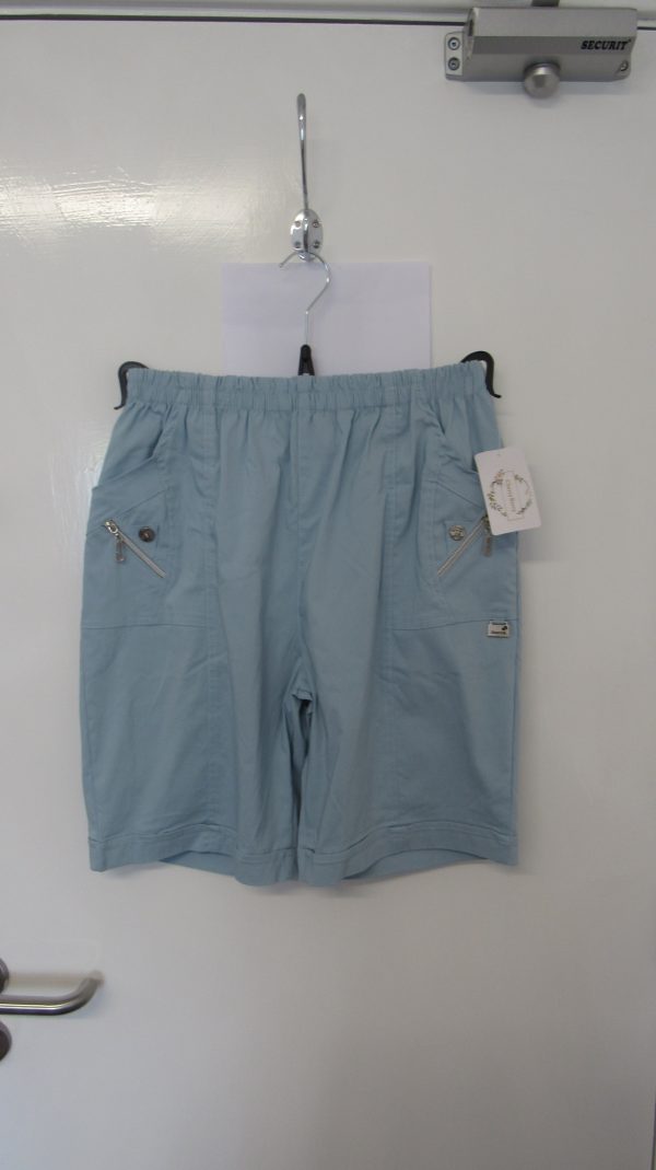 Cherry Berry Light Blue Stretchy Shorts Size T5 UK 16