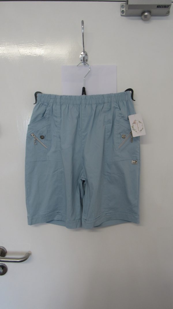Cherry Berry Light Blue Stretchy Shorts Size T5 UK 16 - Image 2