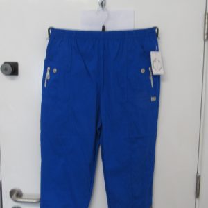 Cherry Berry Royal Blue 3/4 length stretchy trousers Size T6 UK 18