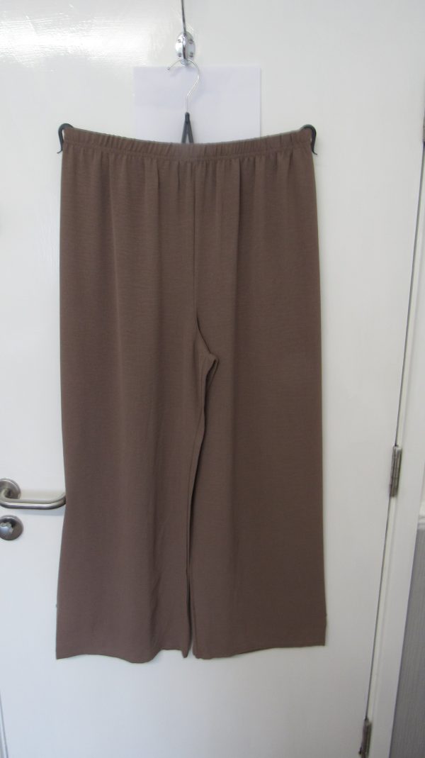 New Ladies Mocha Wide Leg Trousers One Size fits sizes 14 16 18