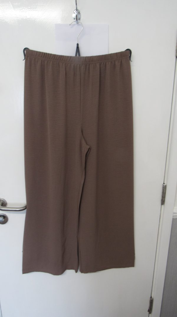 New Ladies Mocha Wide Leg Trousers One Size fits sizes 14 16 18 - Image 2