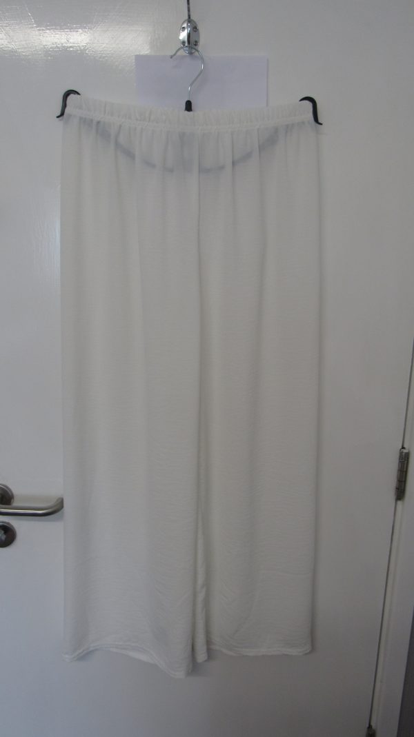 New Ladies Off White Wide Leg Trousers One Size fits sizes 14 16 18 - Image 2