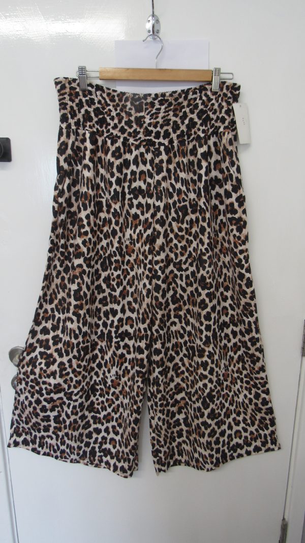 New Ladies Animal Print Elasticated Waist Wide Leg Trousers One Size fits sizes 18 20 22 - Image 2