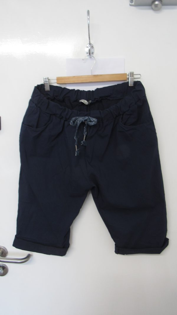 NEW Ladies Navy Blue Magic Shorts Plus Size One Size Fits sizes 18 20 22 Size 2 NON RETURNABLE - Image 2
