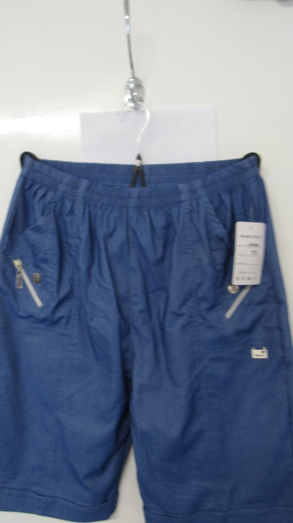 Cherry Berry Denim Blue Stretchy Shorts Size T5 UK 16 - Image 5