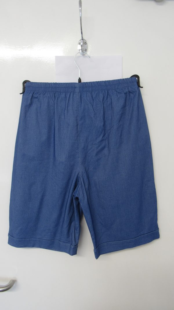 Cherry Berry Denim Blue Stretchy Shorts Size T5 UK 16 - Image 6