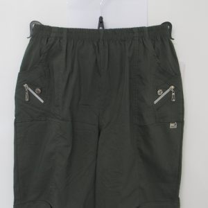 Cherry Berry Khaki Green Stretchy Shorts Size T5 UK 16