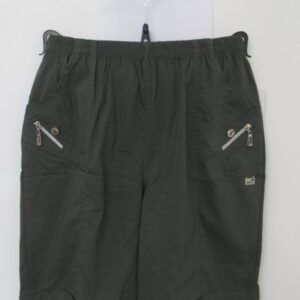 Cherry Berry Khaki Green Stretchy Shorts Size T5 UK 16