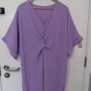 New Ladies Purple V Neck Knot Dress One Size fits sizes 18 20 22