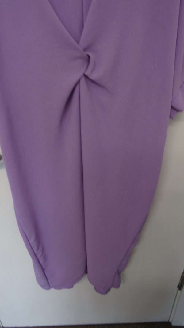 New Ladies Purple V Neck Knot Dress One Size fits sizes 18 20 22 - Image 4