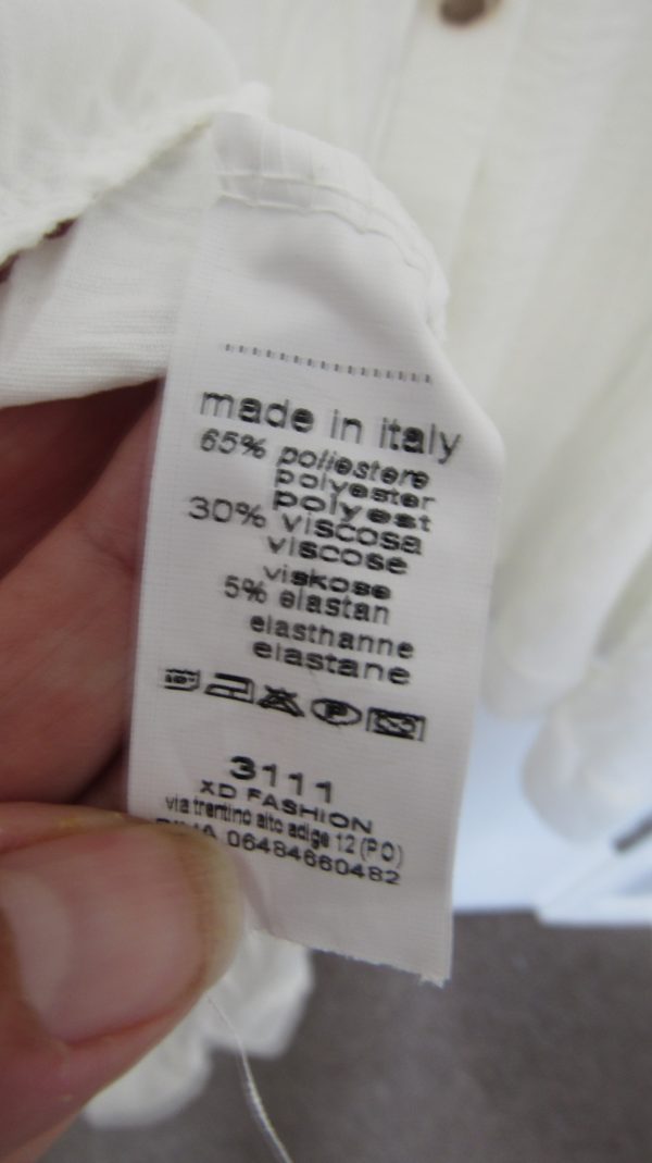 New Ladies White Plus Size Button Down Shirt One Size fits 18 20 22 24 - Image 7