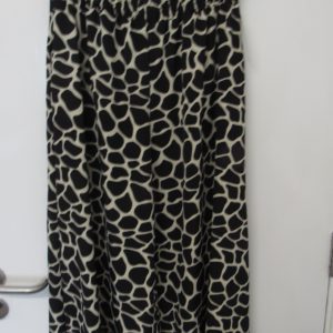 New Ladies Black Marble Print Elasticated Waist Wide Leg Trousers One Size fits sizes 18 20 22